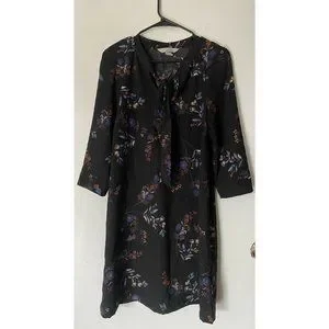 h and m black floral dress One Dance Black Long Sleeve Mini Dress - US 0 main image 1